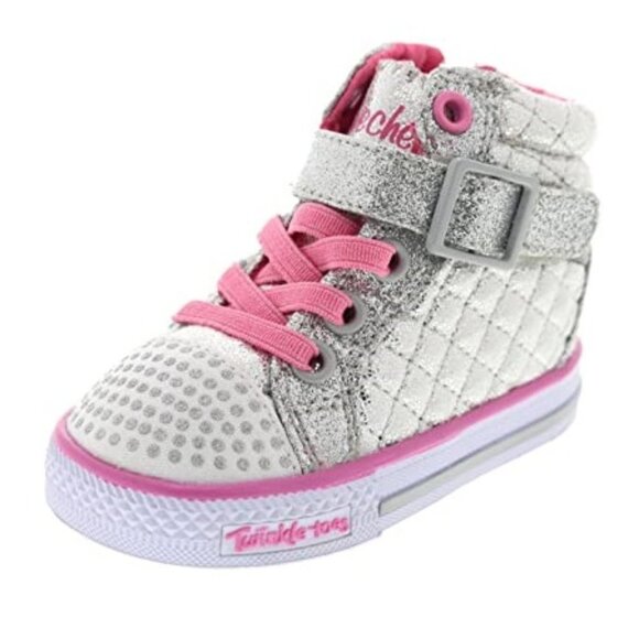 Skechers Twinkle Toes Shuffles Chatter High Top - Picture 1 of 9